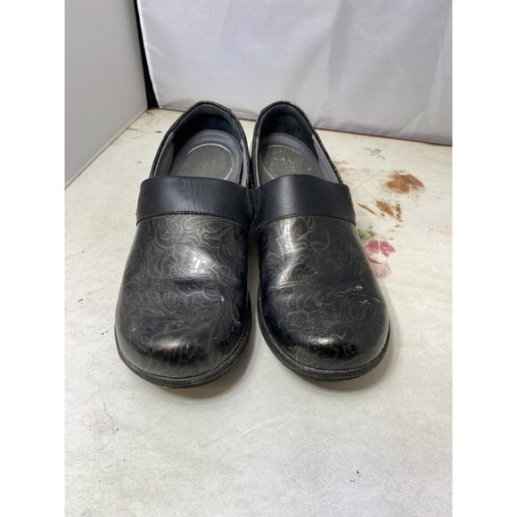 Dansko Work Wonder Camellia Floral Paisley Black Clog Comfort EU 38 US 8 - Picture 5 of 8